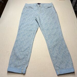NYDJ Rachel Roll Cuff Ankle Jeans Size 4 Heirloom Paisley Lift & Tuck